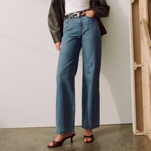 Abercrombie & Fitch The Loose Wide Leg High Rise Jeans Sz 25/0s